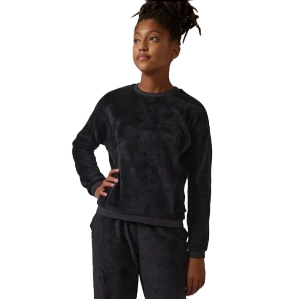 ❤️ ATHLETA GIRL Feelin ' Great 2.0 Sweatshirt Color Black Sweatshirt Size XL/14